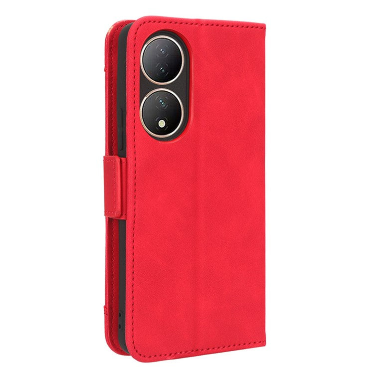 For vivo Y100 5G / T2 5G Multiple Card Slots Drop-proof PU Leather Phone Case Stand Wallet Cover - Red