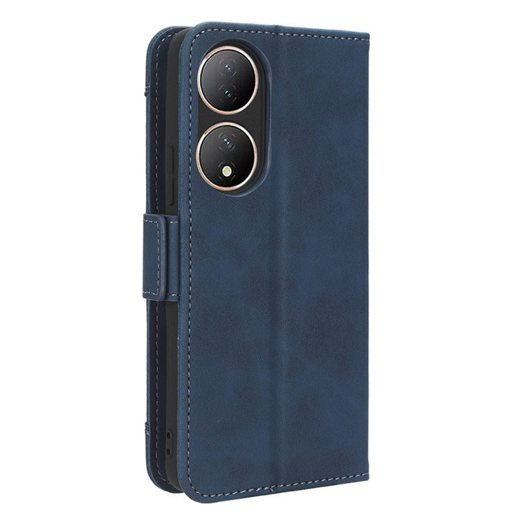 For vivo Y100 5G / T2 5G Multiple Card Slots Drop-proof PU Leather Phone Case Stand Wallet Cover - Blue