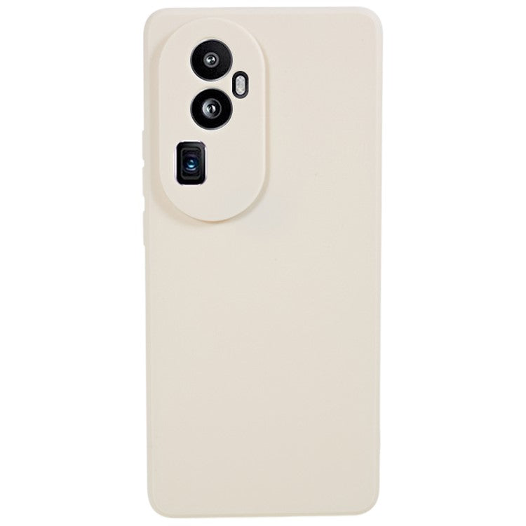 Soft TPU Phone Case for Oppo Reno10 Pro+ 5G , Precise Cutout Straight Edge Phone Cover - White