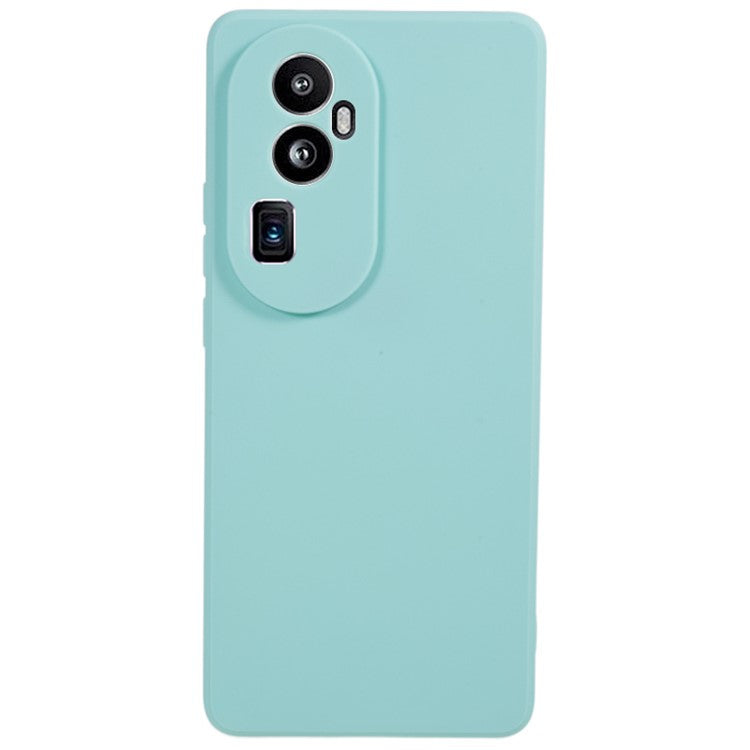 Soft TPU Phone Case for Oppo Reno10 Pro+ 5G , Precise Cutout Straight Edge Phone Cover - Baby Blue