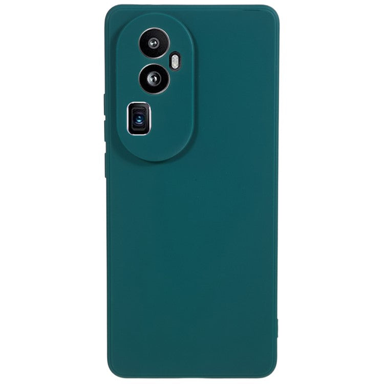 Soft TPU Phone Case for Oppo Reno10 Pro+ 5G , Precise Cutout Straight Edge Phone Cover - Army Green