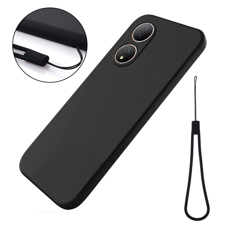 For vivo T2 5G / Y100 5G Phone Shell Soft Lining Liquid Silicone Phone Case Drop Protection Cover - Black