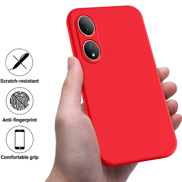 For vivo T2 5G / Y100 5G Phone Shell Soft Lining Liquid Silicone Phone Case Drop Protection Cover - Red