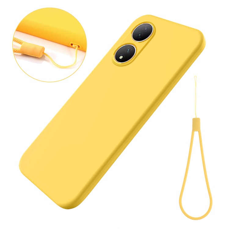 For vivo T2 5G / Y100 5G Phone Shell Soft Lining Liquid Silicone Phone Case Drop Protection Cover - Yellow