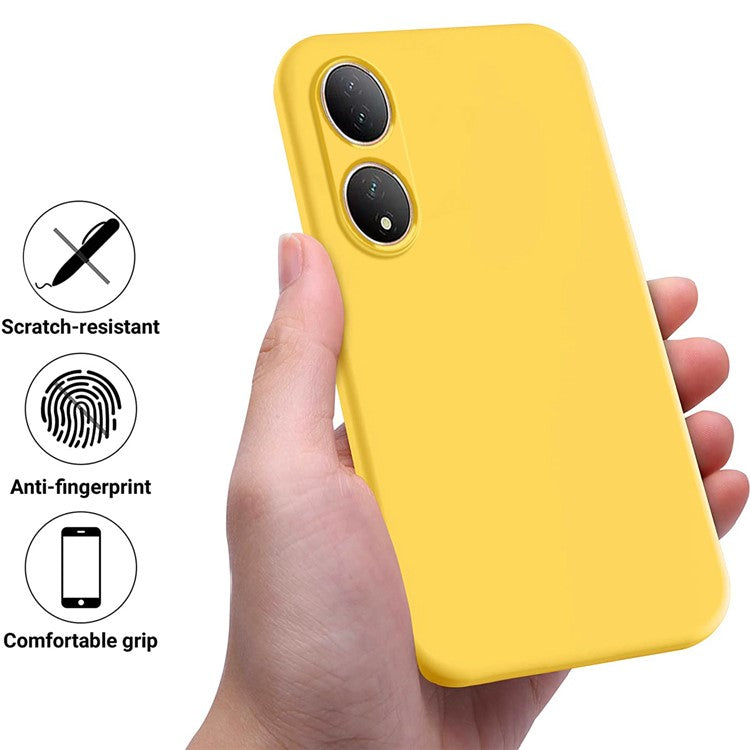 For vivo T2 5G / Y100 5G Phone Shell Soft Lining Liquid Silicone Phone Case Drop Protection Cover - Yellow