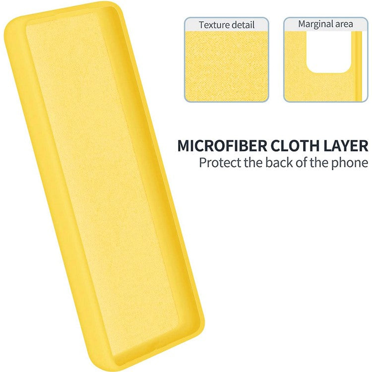 For vivo T2 5G / Y100 5G Phone Shell Soft Lining Liquid Silicone Phone Case Drop Protection Cover - Yellow