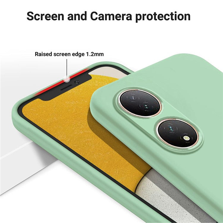 For vivo T2 5G / Y100 5G Phone Shell Soft Lining Liquid Silicone Phone Case Drop Protection Cover - Green