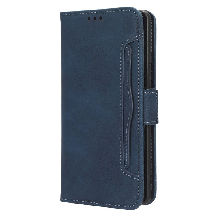 For vivo S17e 5G PU Leather Wallet Multiple Card Slots Folio Flip Case Stand Phone Cover - Blue