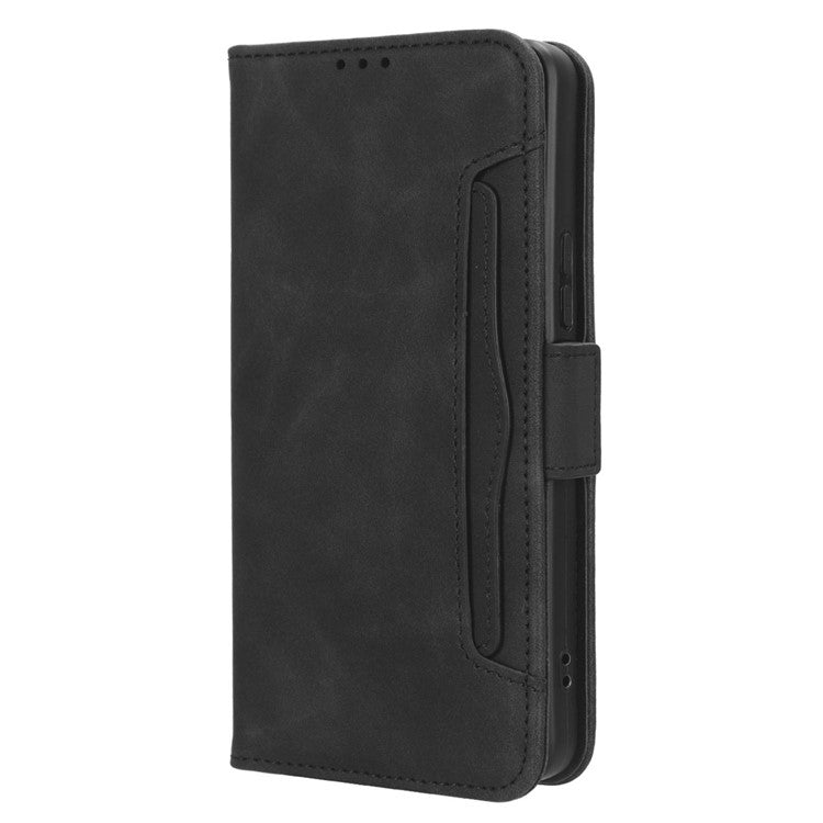 For vivo Y36 4G (Global) / Y36 5G (Global) / Y78 5G (China) / Y78m 5G / Y27 5G / Y27s 4G / Y77t 5G / Y78 5G Multiple Card Slots Leather Case - Black