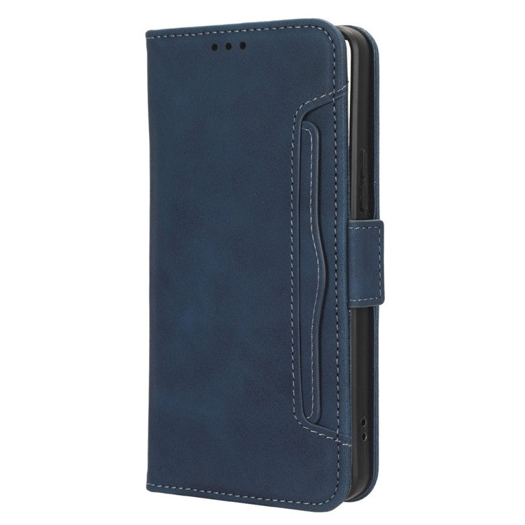 For vivo Y36 4G (Global) / Y36 5G (Global) / Y78 5G (China) / Y78m 5G / Y27 5G / Y27s 4G / Y77t 5G / Y78 5G Multiple Card Slots Leather Case - Blue