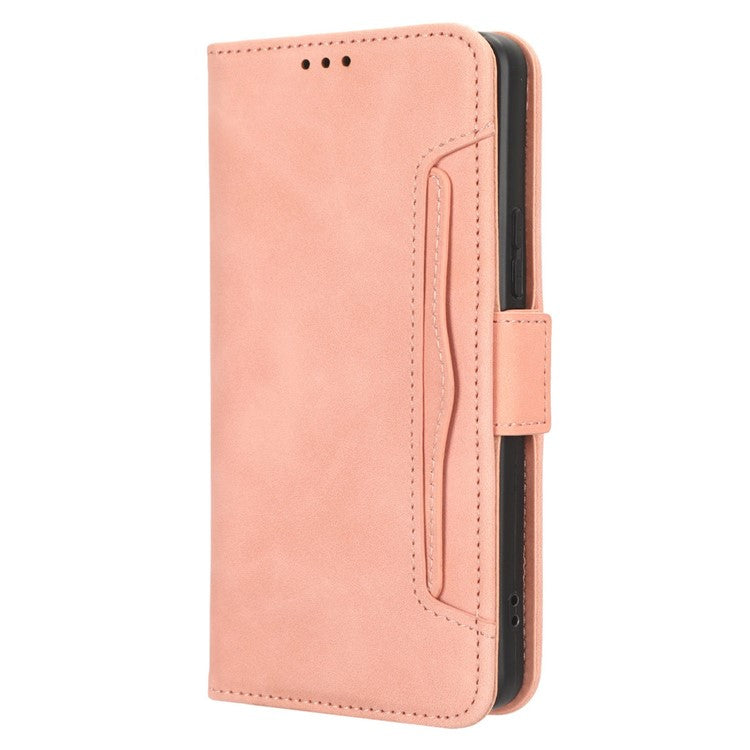 For vivo Y36 4G (Global) / Y36 5G (Global) / Y78 5G (China) / Y78m 5G / Y27 5G / Y27s 4G / Y77t 5G / Y78 5G Multiple Card Slots Leather Case - Pink