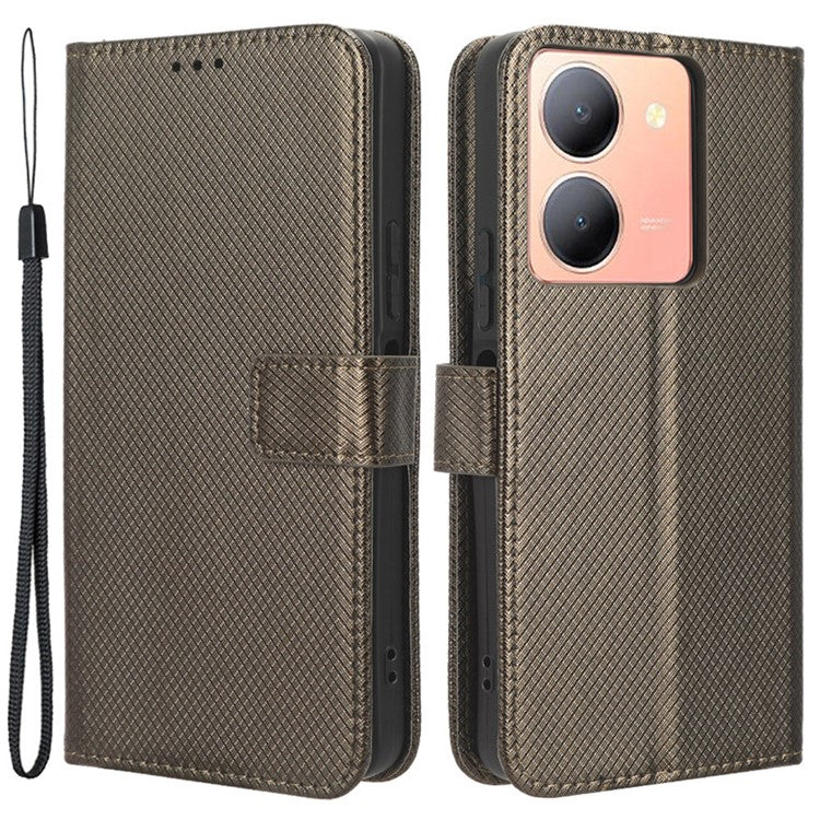 For vivo Y36 4G (Global) / Y36 5G (Global) / Y78 5G (China) / Y78m 5G / Y27 5G / Y27s 4G / Y77t 5G / Y78 5G Stand Wallet Leather Case - Brown