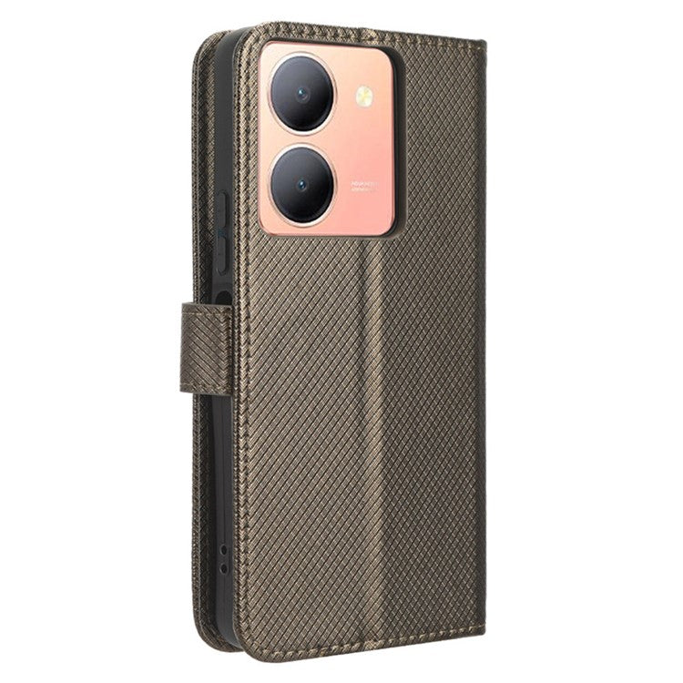 For vivo Y36 4G (Global) / Y36 5G (Global) / Y78 5G (China) / Y78m 5G / Y27 5G / Y27s 4G / Y77t 5G / Y78 5G Stand Wallet Leather Case - Brown