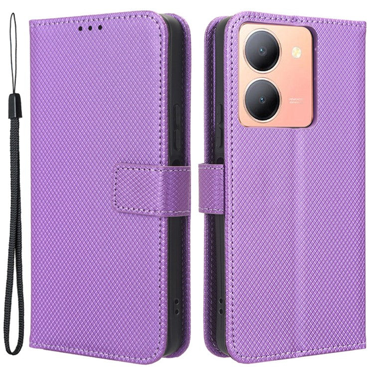 For vivo Y36 4G (Global) / Y36 5G (Global) / Y78 5G (China) / Y78m 5G / Y27 5G / Y27s 4G / Y77t 5G / Y78 5G Stand Wallet Leather Case - Purple