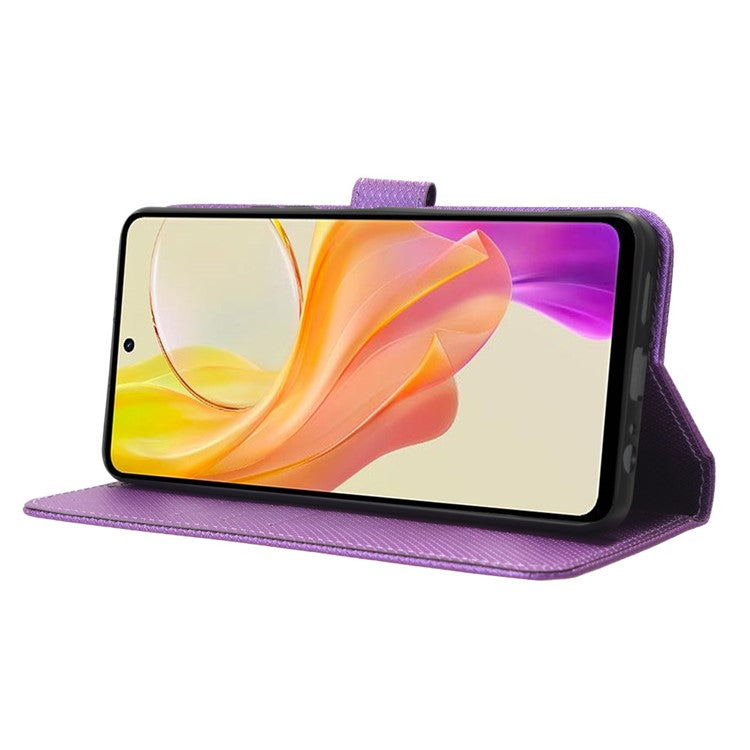 For vivo Y36 4G (Global) / Y36 5G (Global) / Y78 5G (China) / Y78m 5G / Y27 5G / Y27s 4G / Y77t 5G / Y78 5G Stand Wallet Leather Case - Purple