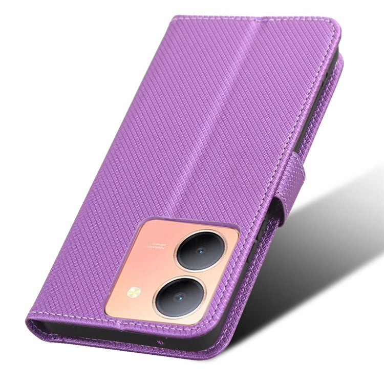 For vivo Y36 4G (Global) / Y36 5G (Global) / Y78 5G (China) / Y78m 5G / Y27 5G / Y27s 4G / Y77t 5G / Y78 5G Stand Wallet Leather Case - Purple