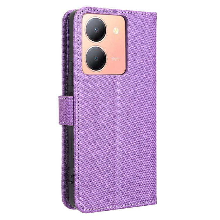 For vivo Y36 4G (Global) / Y36 5G (Global) / Y78 5G (China) / Y78m 5G / Y27 5G / Y27s 4G / Y77t 5G / Y78 5G Stand Wallet Leather Case - Purple