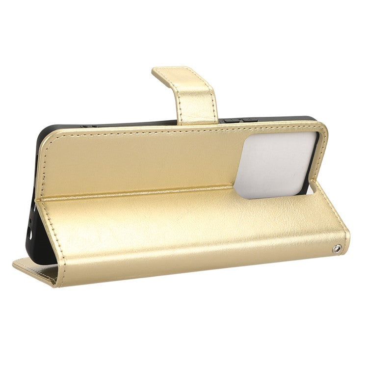 For vivo Y36 4G (Global) / Y36 5G (Global) / Y78 5G (China) / Y78m 5G / Y27 5G / Y27s 4G / Y77t 5G / Y78 5G Leather Case Wallet Phone Cover - Gold