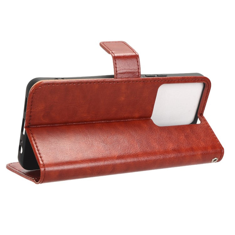 For vivo Y36 4G (Global) / Y36 5G (Global) / Y78 5G (China) / Y78m 5G / Y27 5G / Y27s 4G / Y77t 5G / Y78 5G  Leather Case Wallet Phone Cover - Brown