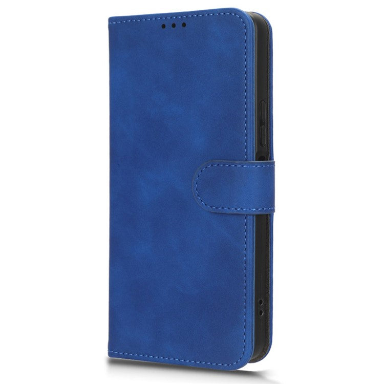 For vivo Y78 5G PU Leather Wallet Cover Flip Stand Skin-touch Magnetic Clasp Phone Case - Blue