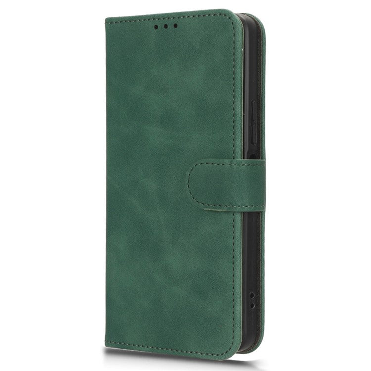 For vivo Y78 5G PU Leather Wallet Cover Flip Stand Skin-touch Magnetic Clasp Phone Case - Green