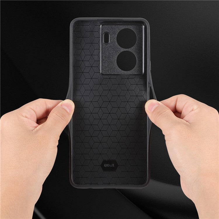 AZNS For vivo iQOO Z7 5G / Z7x 5G PU Leather+TPU Phone Case Imprinted Pattern Non-Slip Grip Cover - Brown