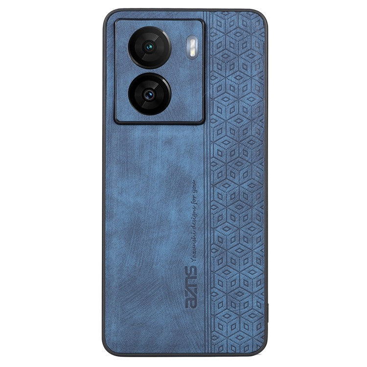 AZNS For vivo iQOO Z7 5G / Z7x 5G PU Leather+TPU Phone Case Imprinted Pattern Non-Slip Grip Cover - Blue