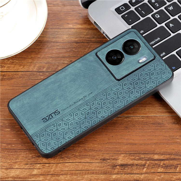 AZNS For vivo iQOO Z7 5G / Z7x 5G PU Leather+TPU Phone Case Imprinted Pattern Non-Slip Grip Cover - Green