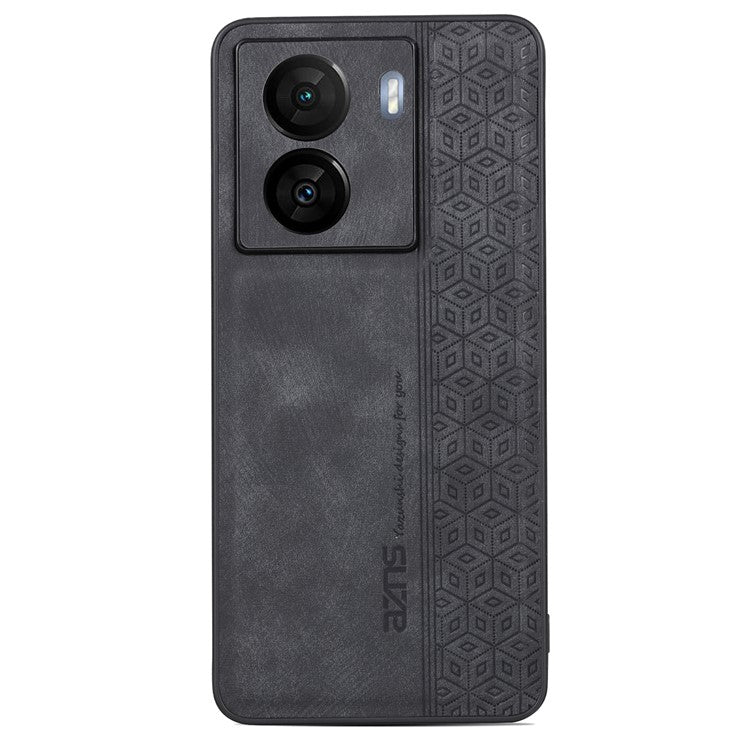 AZNS For vivo iQOO Z7 5G / Z7x 5G PU Leather+TPU Phone Case Imprinted Pattern Non-Slip Grip Cover - Black