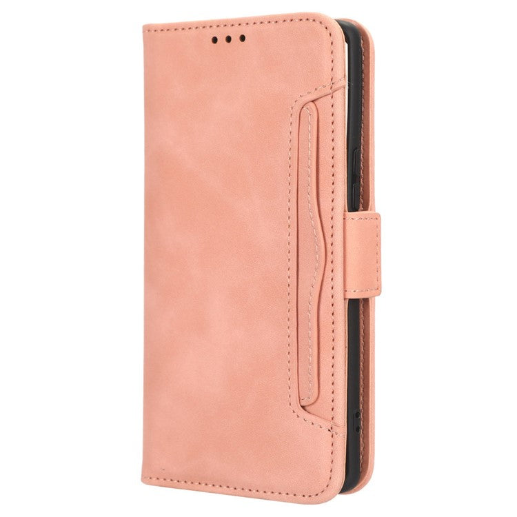 For vivo V29 5G / S17 5G / S17 Pro 5G / S17t 5G Multiple Card Slots PU Leather Phone Cover Foldable Stand Case Wallet Phone Shell - Pink