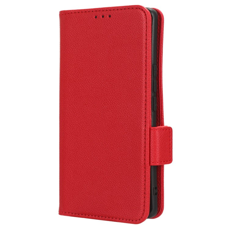 For vivo V29 5G / S17 5G / S17 Pro 5G / S17t 5G Litchi Texture Phone Case Wallet Stand Magnetic Closure PU Leather Phone Cover - Red