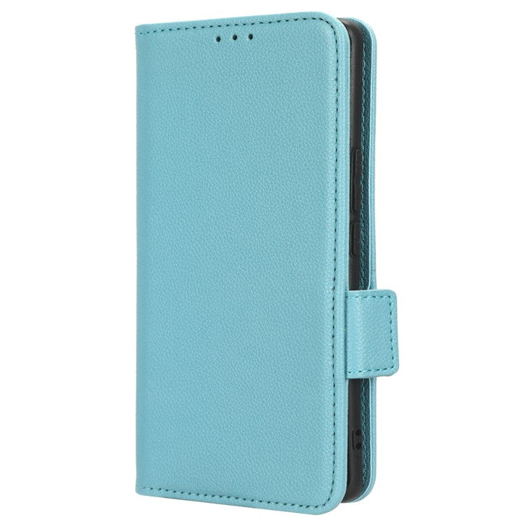 For vivo V29 5G / S17 5G / S17 Pro 5G / S17t 5G Litchi Texture Phone Case Wallet Stand Magnetic Closure PU Leather Phone Cover - Baby Blue