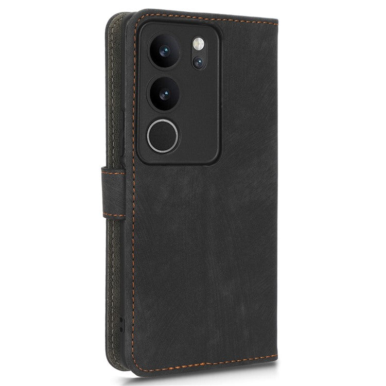 For vivo V29 5G / S17 5G / S17 Pro 5G / S17t 5G Shockproof Phone Cover RFID Blocking PU Leather+TPU Stand Phone Case Wallet - Black