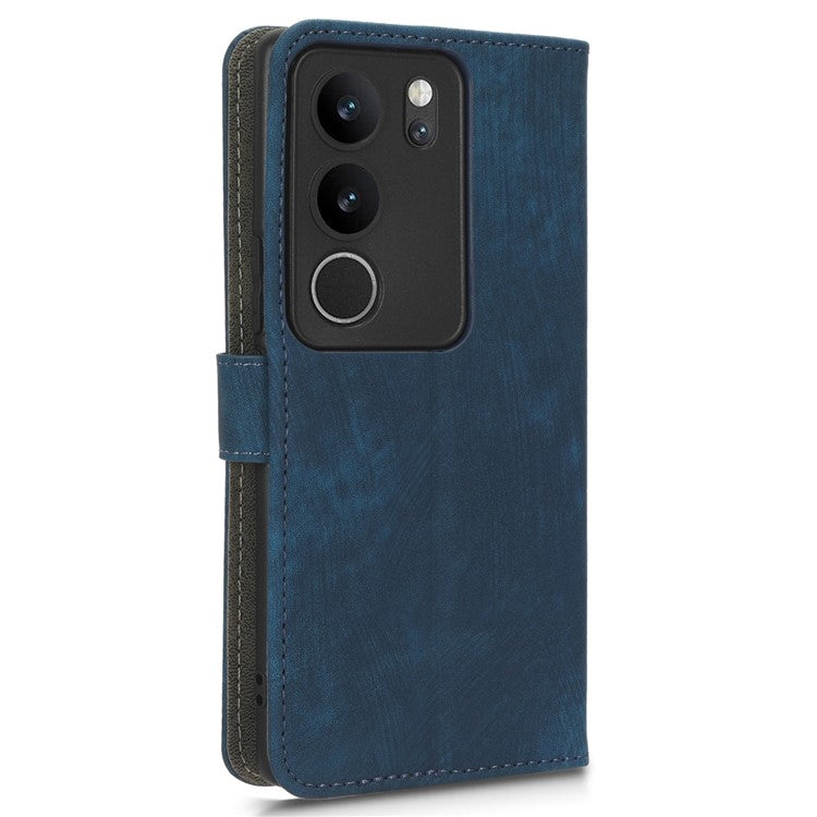 For vivo V29 5G / S17 5G / S17 Pro 5G / S17t 5G Shockproof Phone Cover RFID Blocking PU Leather+TPU Stand Phone Case Wallet - Blue