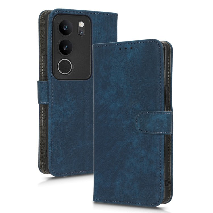 For vivo V29 5G / S17 5G / S17 Pro 5G / S17t 5G Shockproof Phone Cover RFID Blocking PU Leather+TPU Stand Phone Case Wallet - Blue