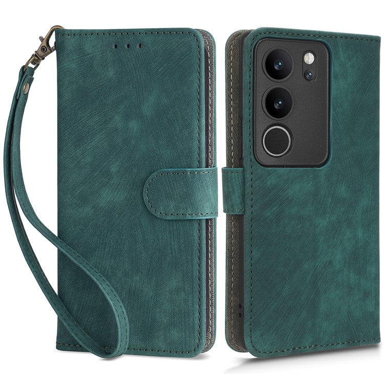 For vivo V29 5G / S17 5G / S17 Pro 5G / S17t 5G Shockproof Phone Cover RFID Blocking PU Leather+TPU Stand Phone Case Wallet - Green