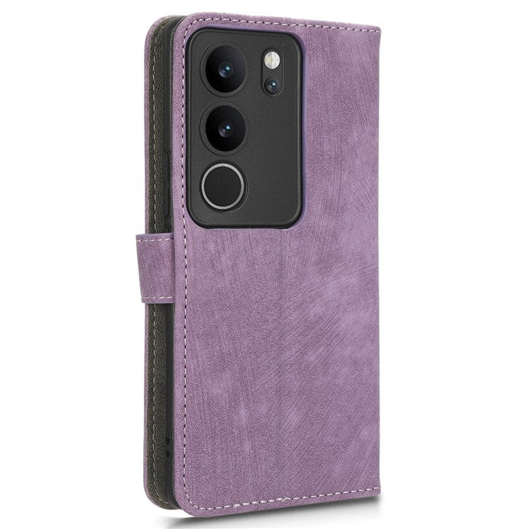 For vivo V29 5G / S17 5G / S17 Pro 5G / S17t 5G Shockproof Phone Cover RFID Blocking PU Leather+TPU Stand Phone Case Wallet - Purple