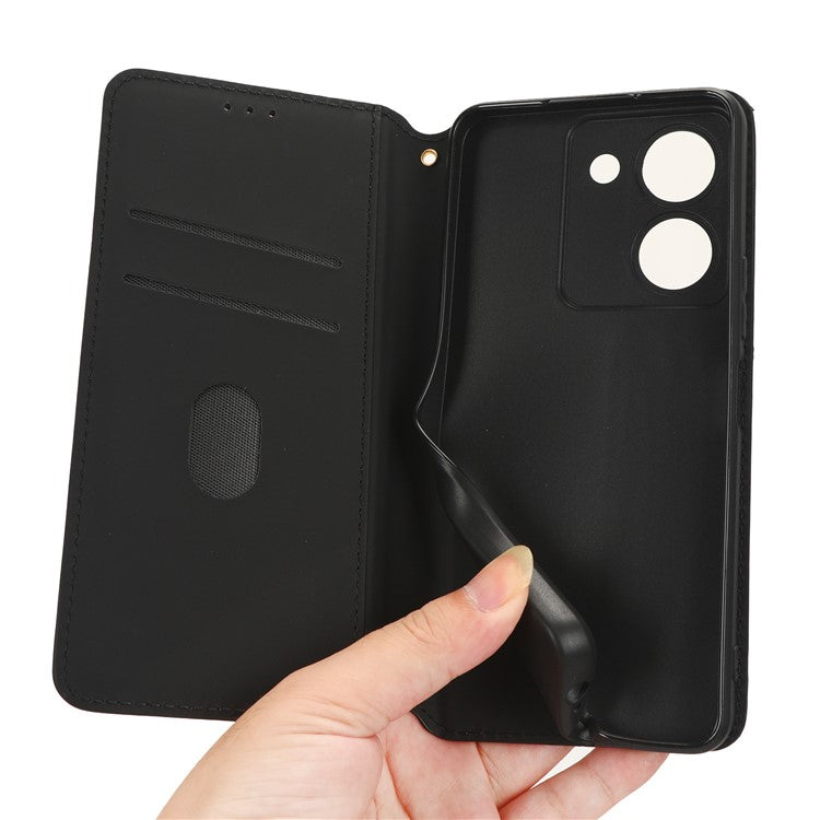 For vivo Y36 4G (Global) / Y36 5G (Global) / Y78 5G (China) / Y78m 5G / Y27 5G / Y27s 4G / Y77t 5G / Y78 5G  PU Leather Case Phone Wallet - Black