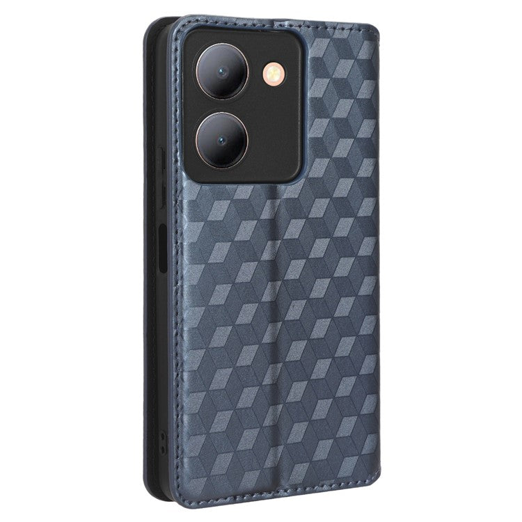 For vivo Y36 4G (Global) / Y36 5G (Global) / Y78 5G (China) / Y78m 5G / Y27 5G / Y27s 4G / Y77t 5G / Y78 5G  PU Leather Case Phone Wallet - Blue