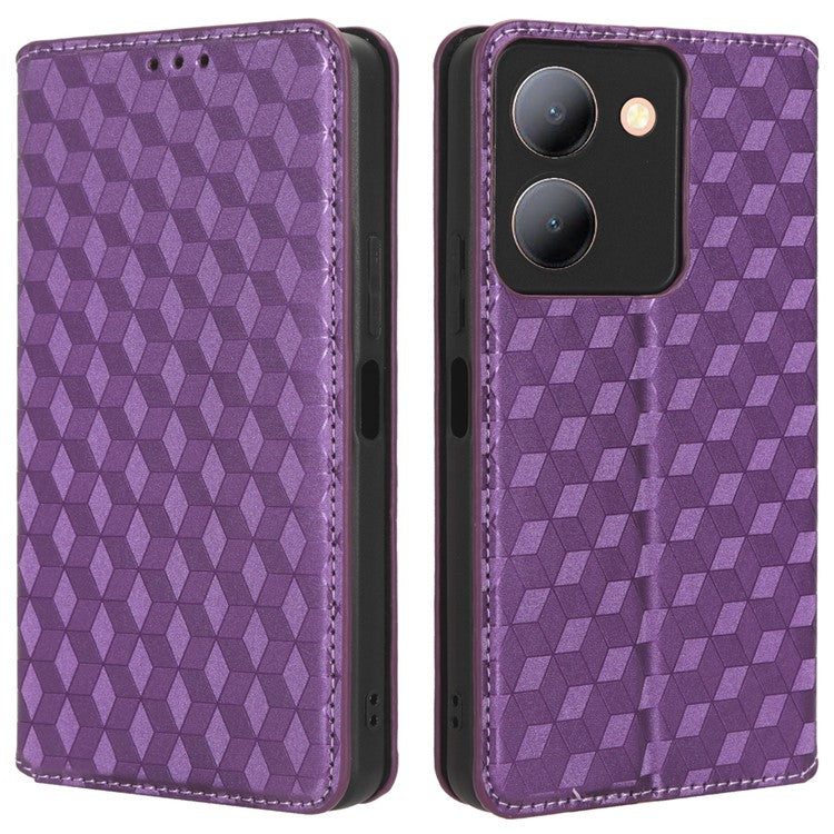 For vivo Y36 4G (Global) / Y36 5G (Global) / Y78 5G (China) / Y78m 5G / Y27 5G / Y27s 4G / Y77t 5G / Y78 5G  PU Leather Case Phone Wallet - Purple