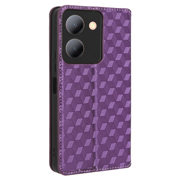 For vivo Y36 4G (Global) / Y36 5G (Global) / Y78 5G (China) / Y78m 5G / Y27 5G / Y27s 4G / Y77t 5G / Y78 5G  PU Leather Case Phone Wallet - Purple