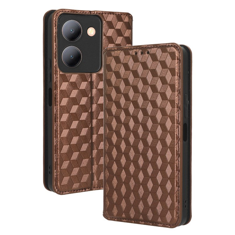 For vivo Y36 4G (Global) / Y36 5G (Global) / Y78 5G (China) / Y78m 5G / Y27 5G / Y27s 4G / Y77t 5G / Y78 5G  PU Leather Case Phone Wallet - Brown