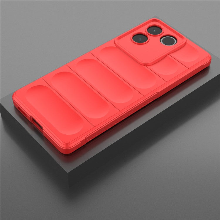 For vivo S17e 5G Flexible TPU Phone Case Drop Protection Phone Shell Protective Cover - Red