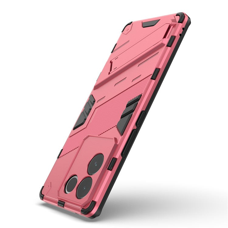 For vivo S17e 5G PC + TPU Phone Back Cover Drop-proof Phone Case with Kickstand - Rose