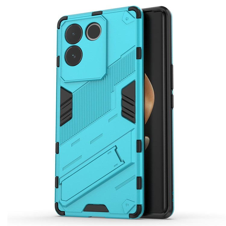 For vivo S17e 5G PC + TPU Phone Back Cover Drop-proof Phone Case with Kickstand - Baby Blue