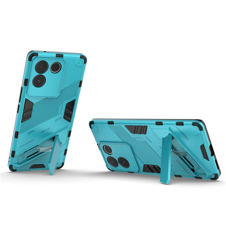 For vivo S17e 5G PC + TPU Phone Back Cover Drop-proof Phone Case with Kickstand - Baby Blue