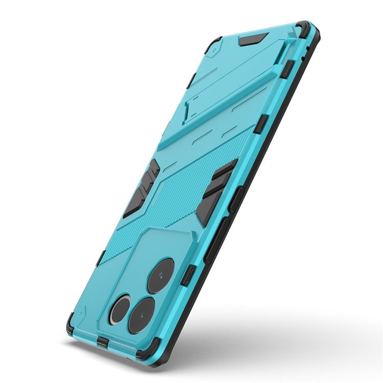 For vivo S17e 5G PC + TPU Phone Back Cover Drop-proof Phone Case with Kickstand - Baby Blue