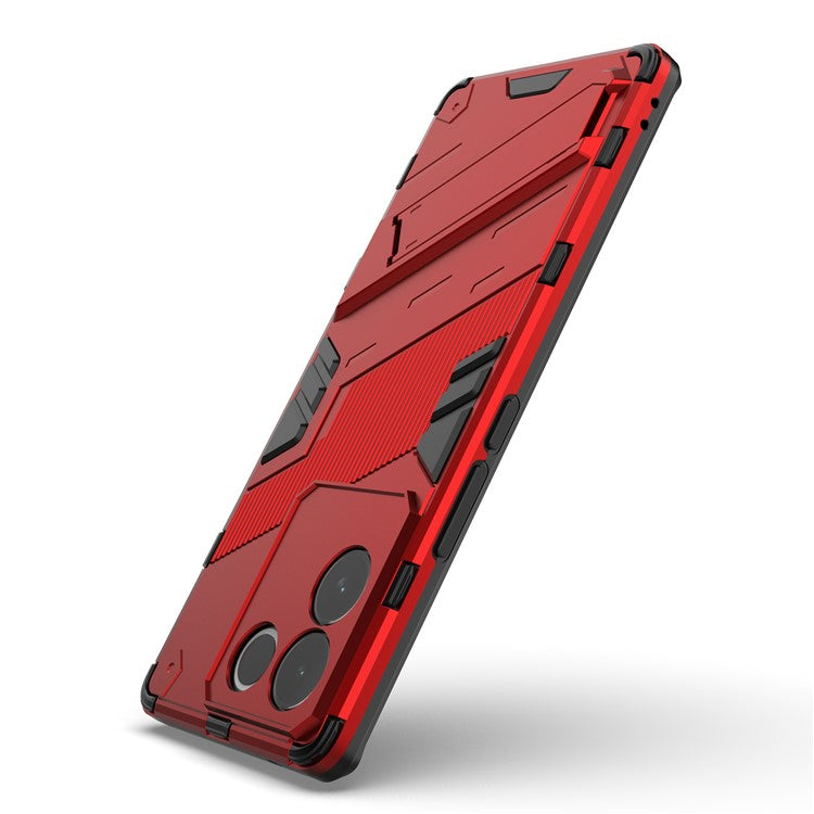 For vivo S17e 5G PC + TPU Phone Back Cover Drop-proof Phone Case with Kickstand - Red