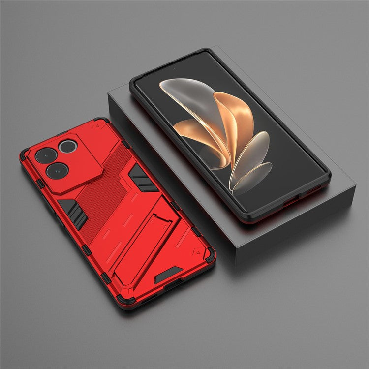 For vivo S17e 5G PC + TPU Phone Back Cover Drop-proof Phone Case with Kickstand - Red