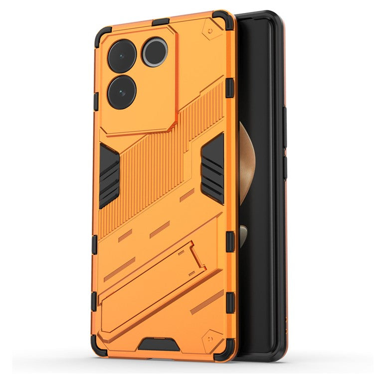 For vivo S17e 5G PC + TPU Phone Back Cover Drop-proof Phone Case with Kickstand - Orange